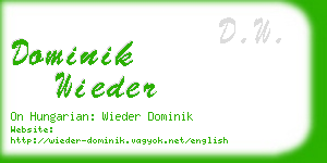 dominik wieder business card